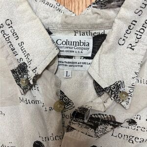 Columbia Men's Retro fish print shirt sleeve shirt